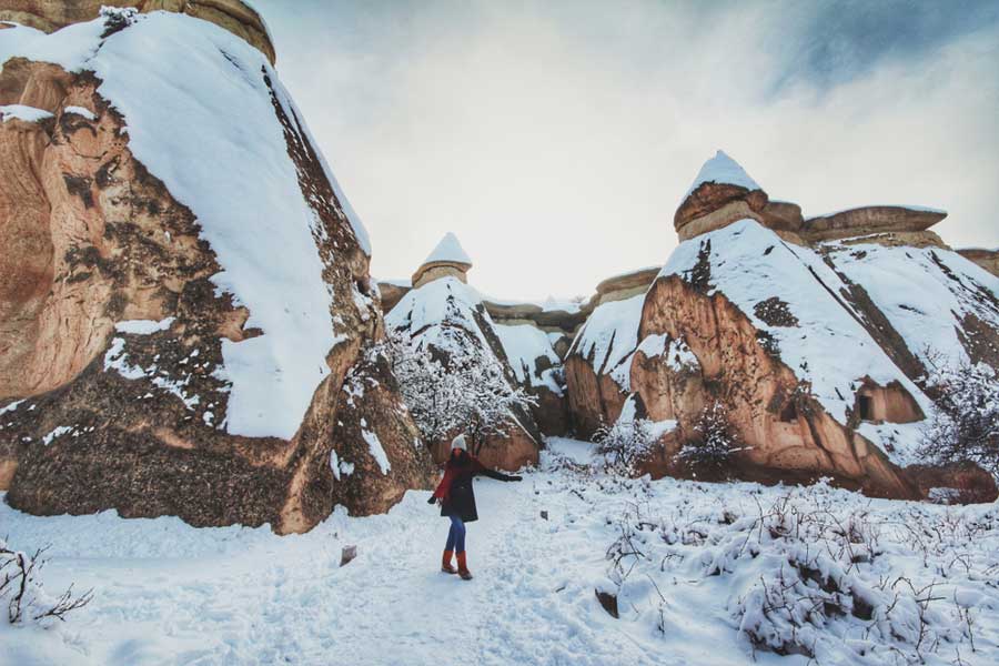 Cappadocia snowing